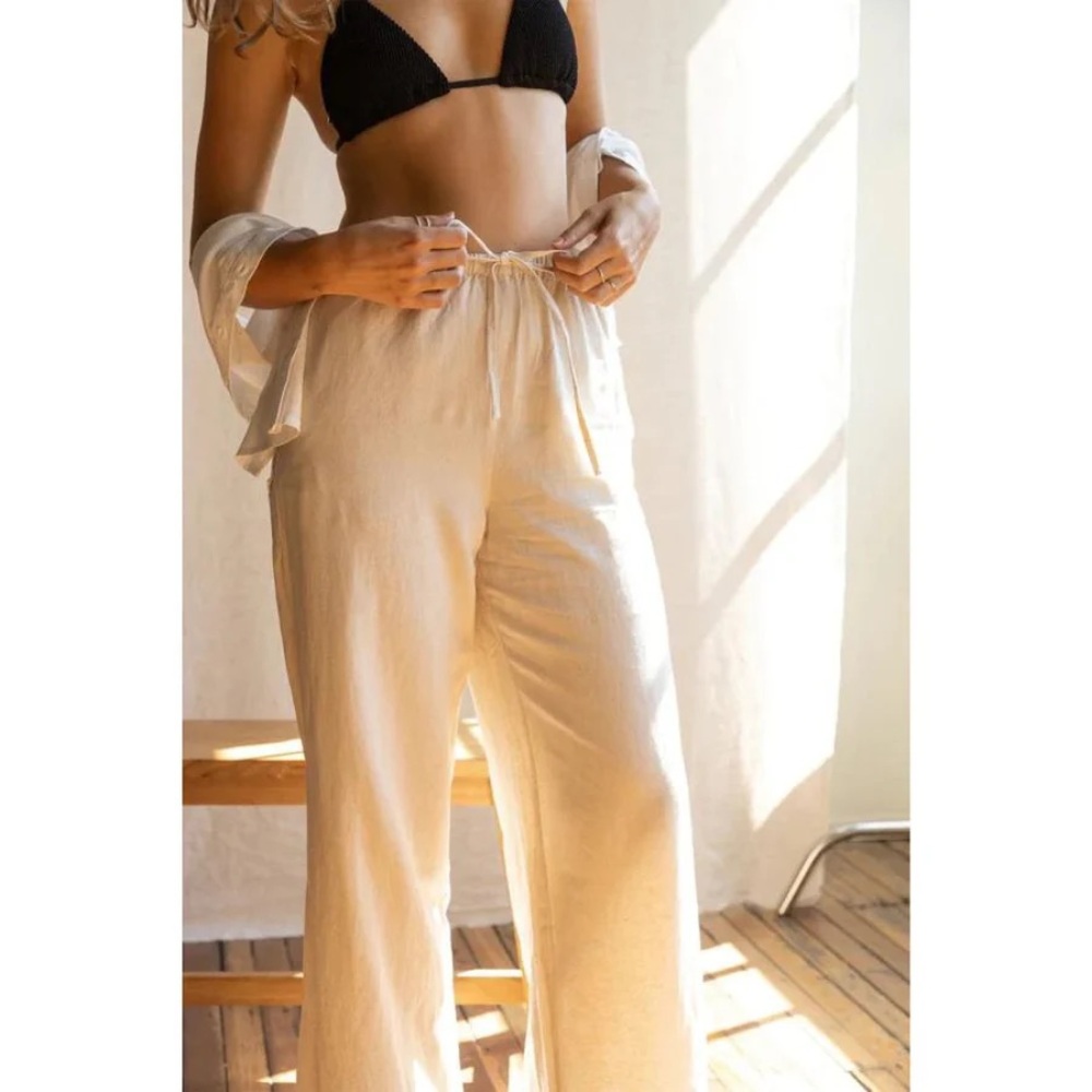 Rhythm Classic Drawstring Pant - Oat
